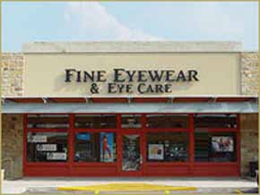 Fine Eyewear & Eyecare optometrist office and boutique eyeglasses store front in Cedar Park, TX